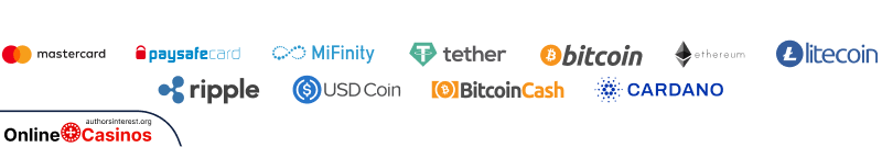 Lizaro Casino Payment methods