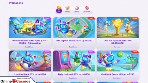 RoboCat Casino bonus