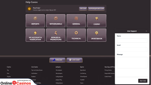 ViciBet Casino Customer Support