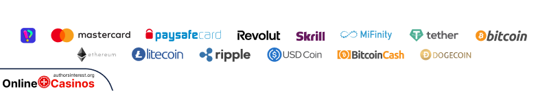 OnlySpins Casino Payment methods