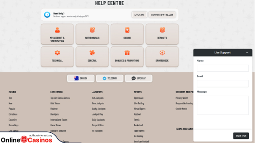 Wyns Casino Customer Support