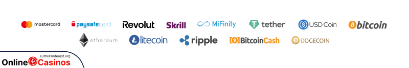 Wyns Casino Payment methods